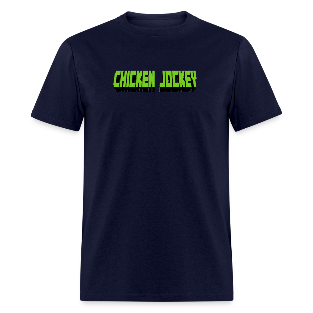 Chicken Jockey Green Unisex Classic T-Shirt - navy
