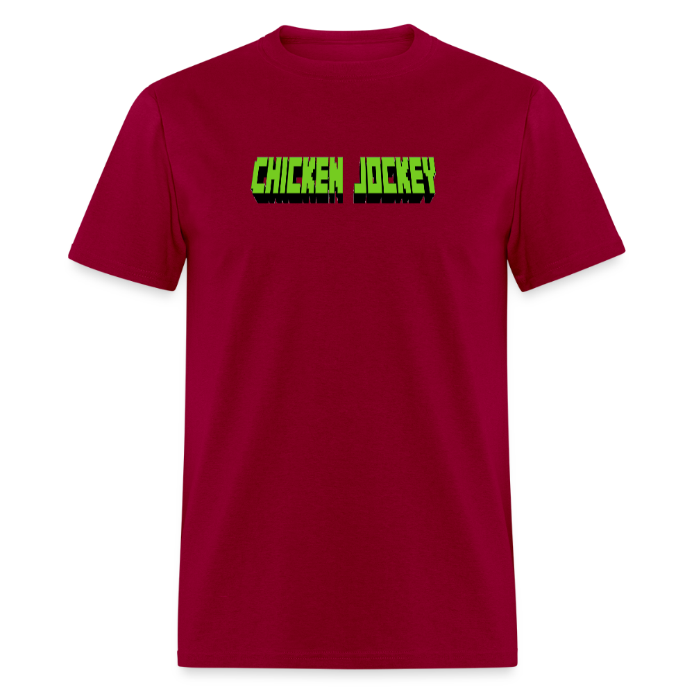 Chicken Jockey Green Unisex Classic T-Shirt - dark red