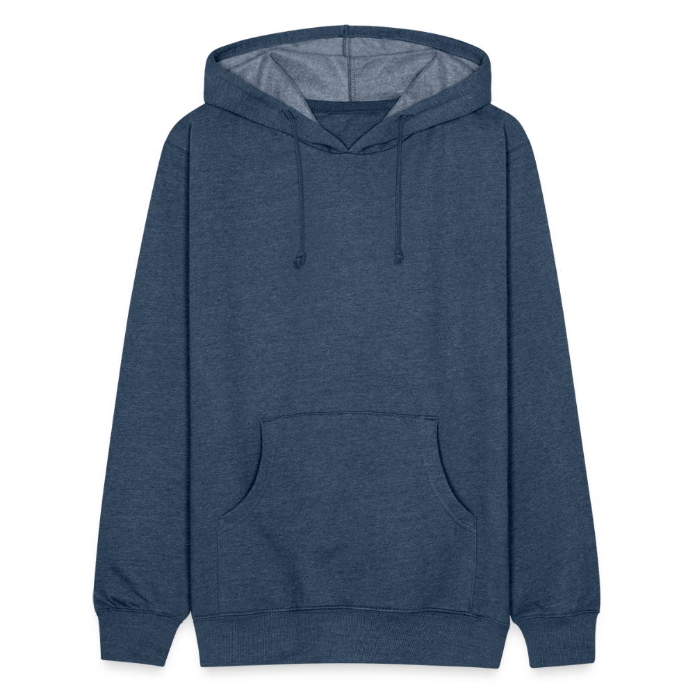 Customizable Unisex Organic Hoodie ADD YOUR OWN PHOTO, IMAGES, DESIGNS, QUOTES AND MORE - heather navy