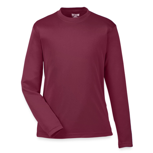 Customizable Youth Zone Performance Long-Sleeve T-Shirt ADD YOUR OWN PHOTO, IMAGES, DESIGNS, QUOTES AND MORE - maroon 