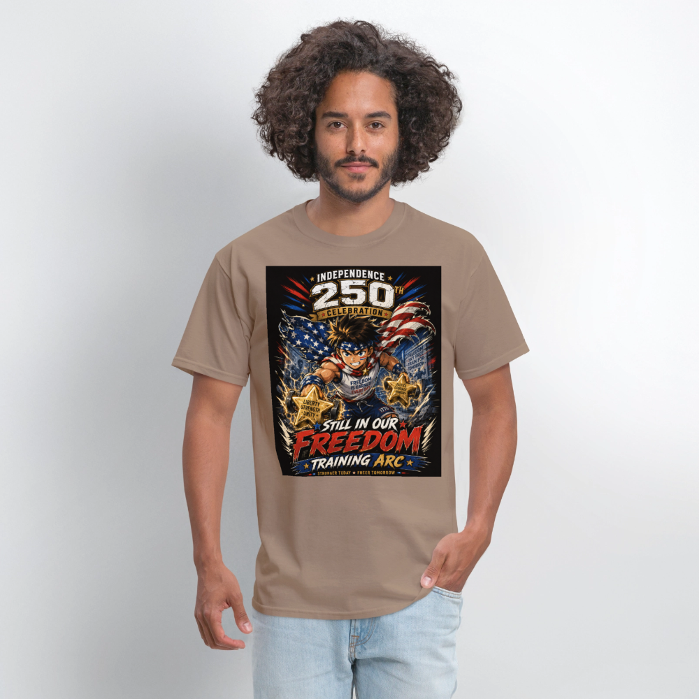 Patriotic T Shirt for July 4th Fans: Anime Hero Graphic - safari
