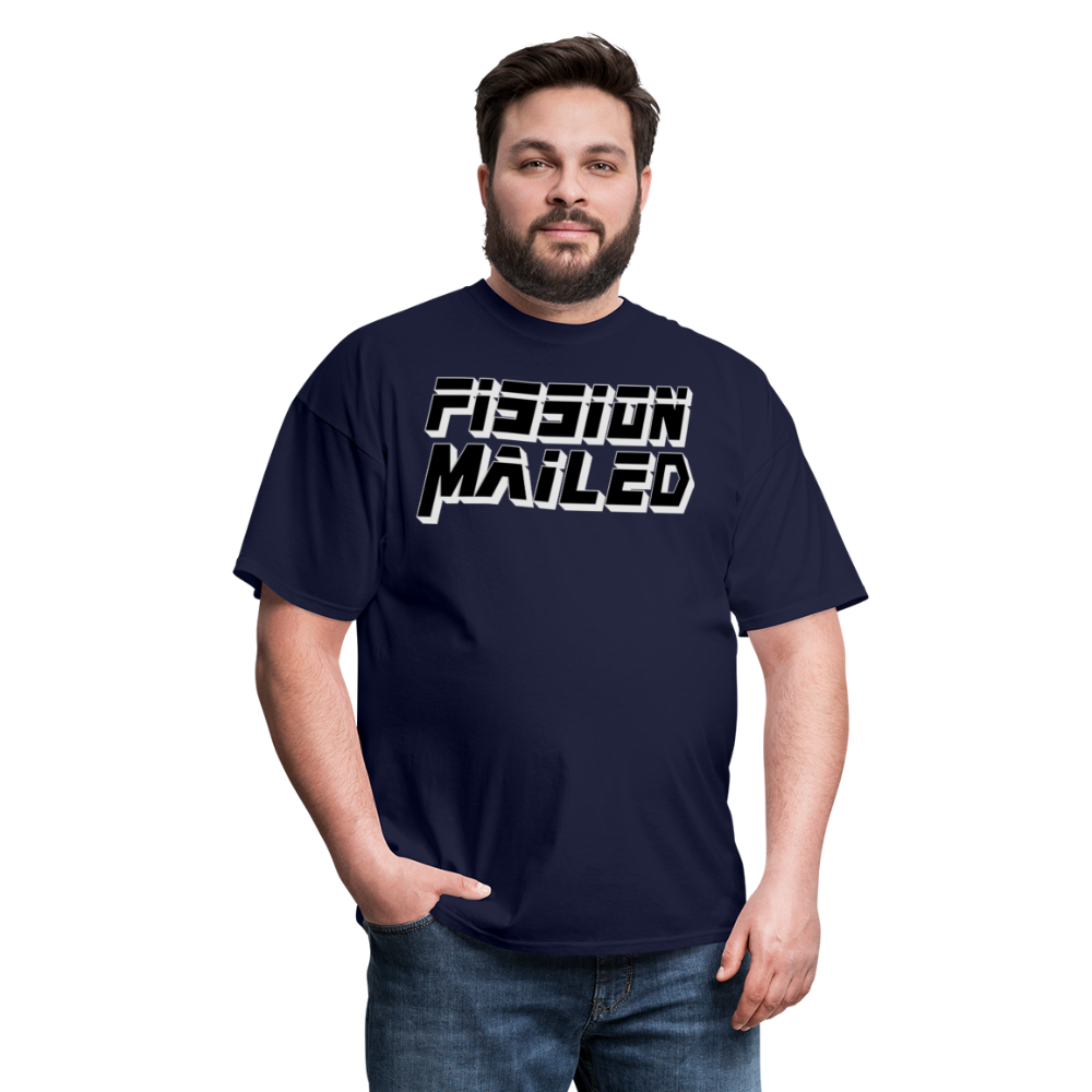 Fission Mailed Black & Gray Shadow Funny Videogame Quote & Meme Unisex Classic T-Shirt - navy