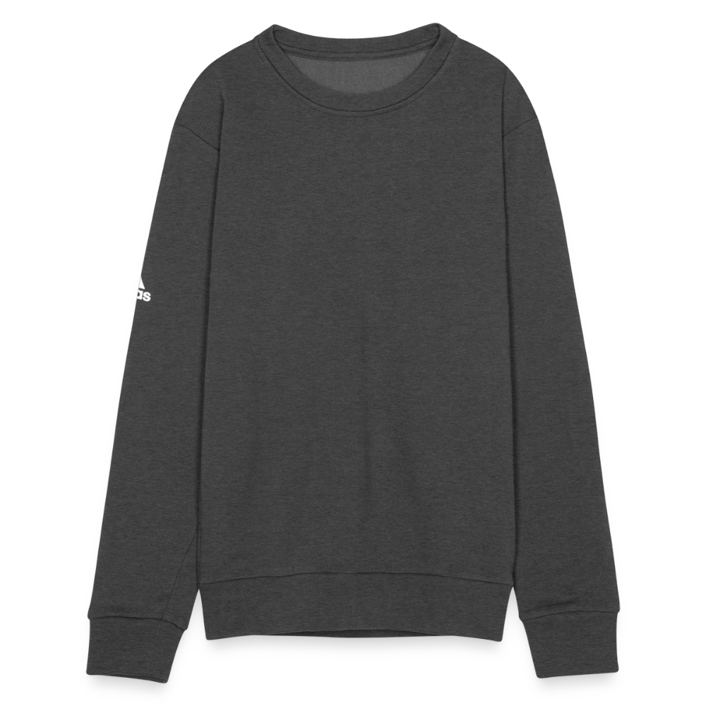 Customizable Adidas Unisex Fleece Crewneck Sweatshirt ADD YOUR OWN PHOTO, IMAGES, DESIGNS, QUOTES AND MORE - charcoal grey