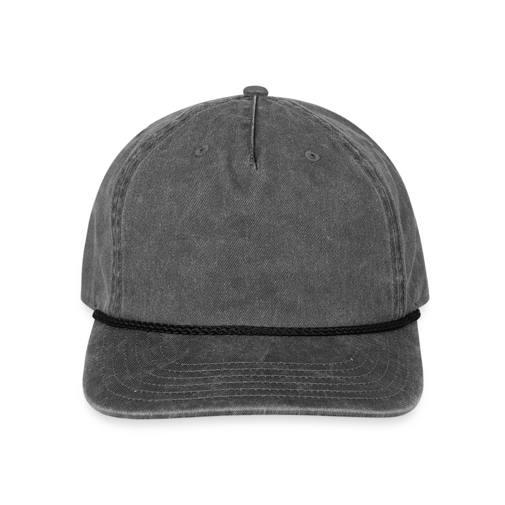 Customizable Vintage Washed Rope Cap ADD YOUR OWN PHOTO, IMAGES, DESIGNS, QUOTES AND MORE - washed black