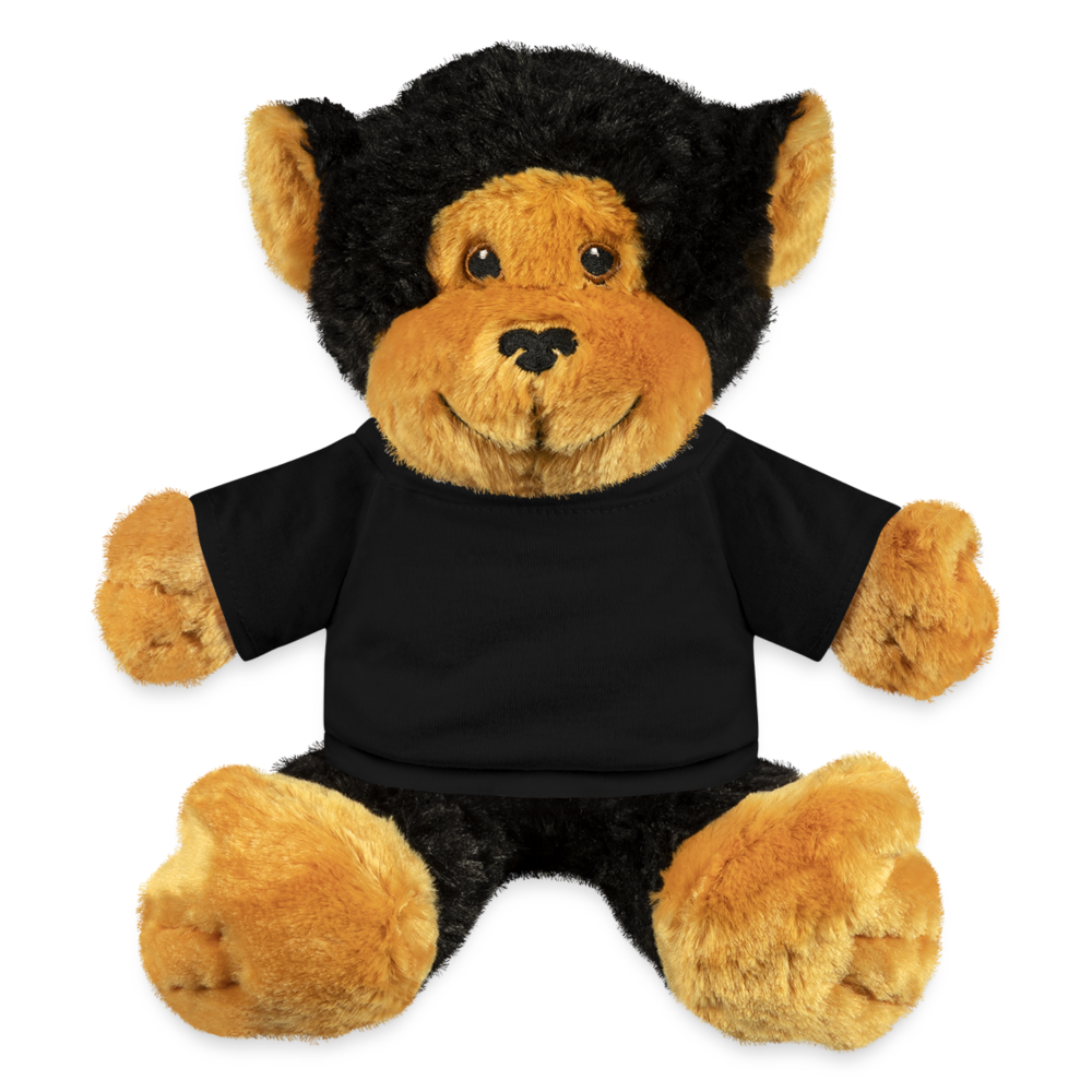 Customizable Monkey Plushie ADD YOUR OWN PHOTO, IMAGES, DESIGNS, QUOTES AND MORE - black