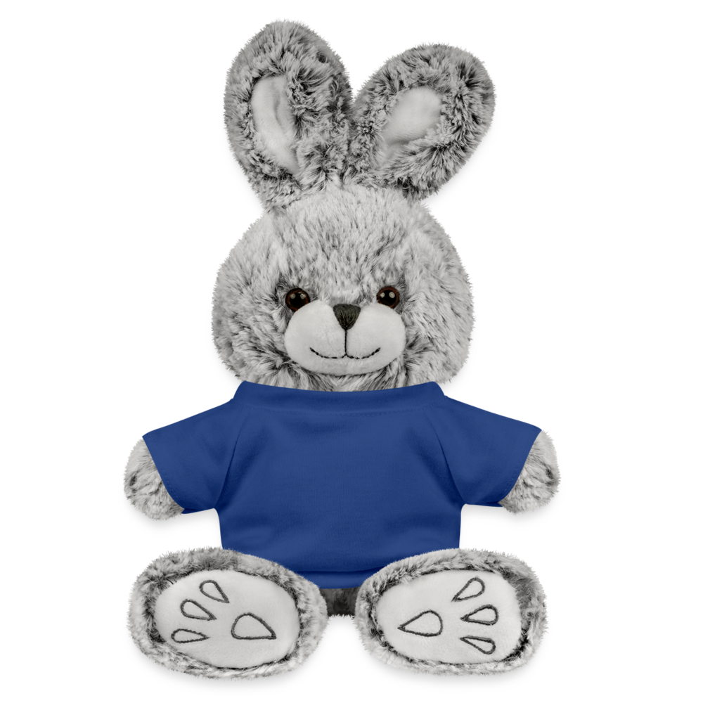 Customizable Rabbit Plushie ADD YOUR OWN PHOTO, IMAGES, DESIGNS, QUOTES AND MORE - royal blue