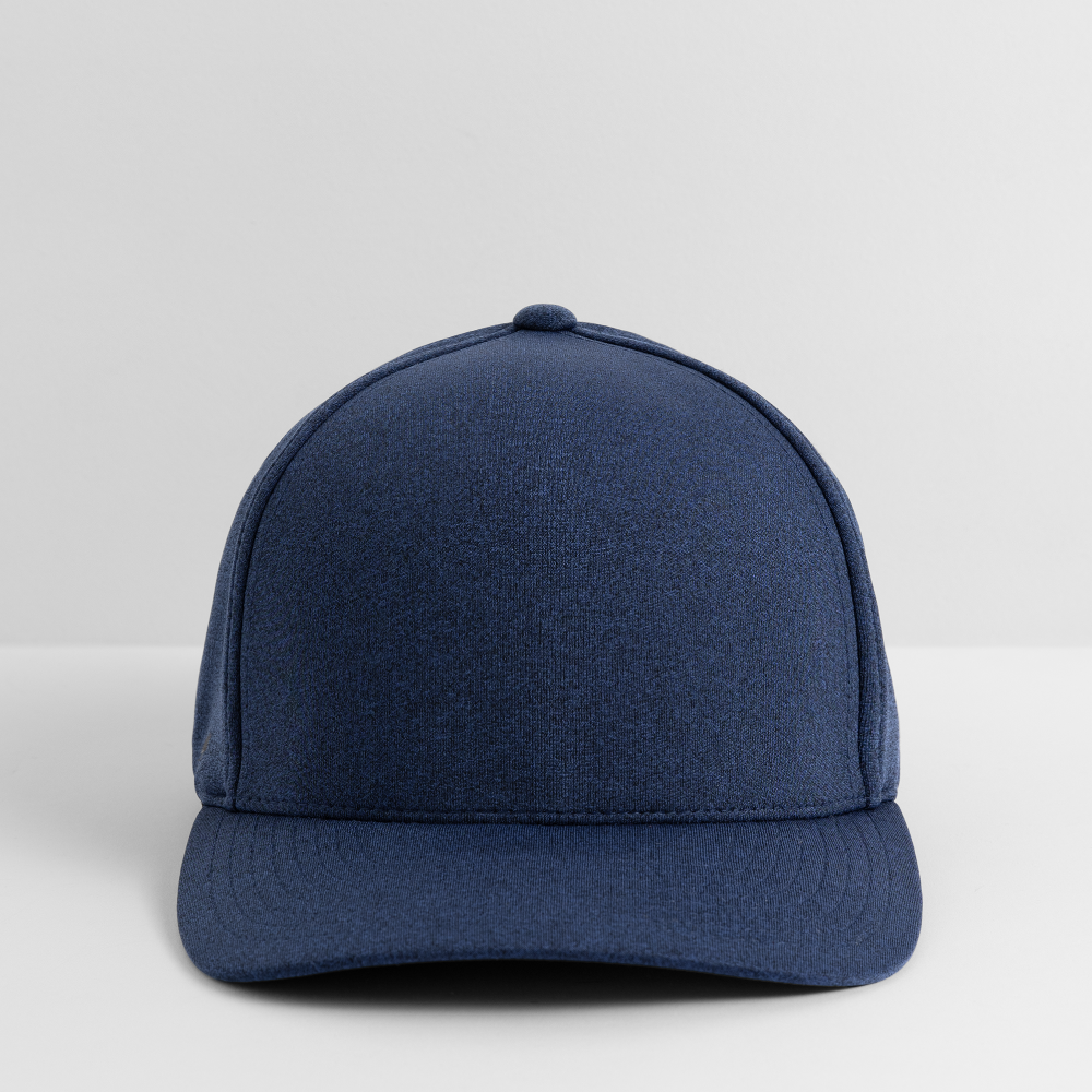 Customizable Flexfit Melange Baseball Cap ADD YOUR OWN PHOTO, IMAGES, DESIGNS, QUOTES AND MORE - heather navy