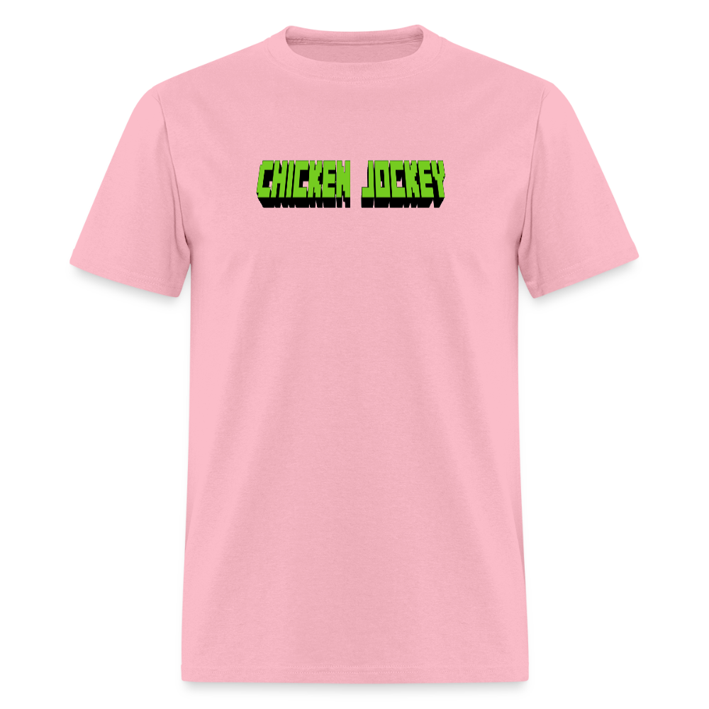 Chicken Jockey Green Unisex Classic T-Shirt - pink