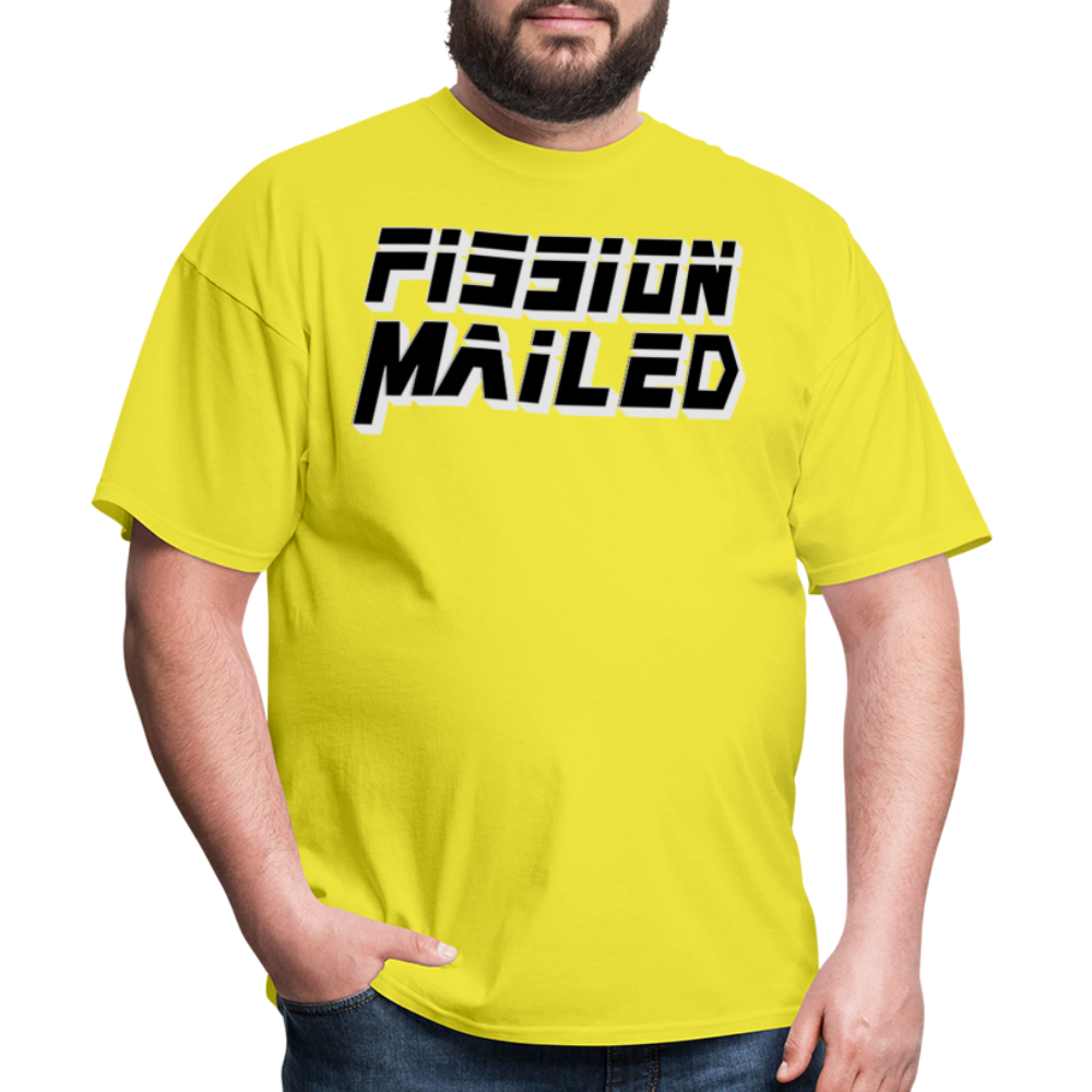 Fission Mailed Black & Gray Shadow Funny Videogame Quote & Meme Unisex Classic T-Shirt - yellow