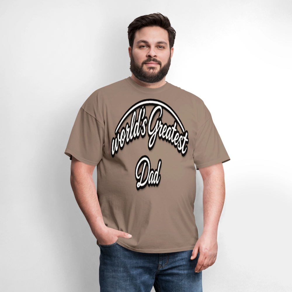 Dad Appreciation T Shirt: Worlds Greatest Dad Script - safari
