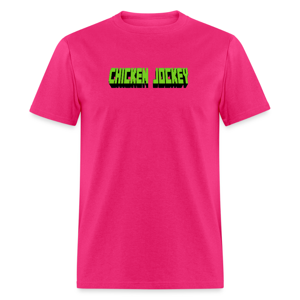 Chicken Jockey Green Unisex Classic T-Shirt - fuchsia