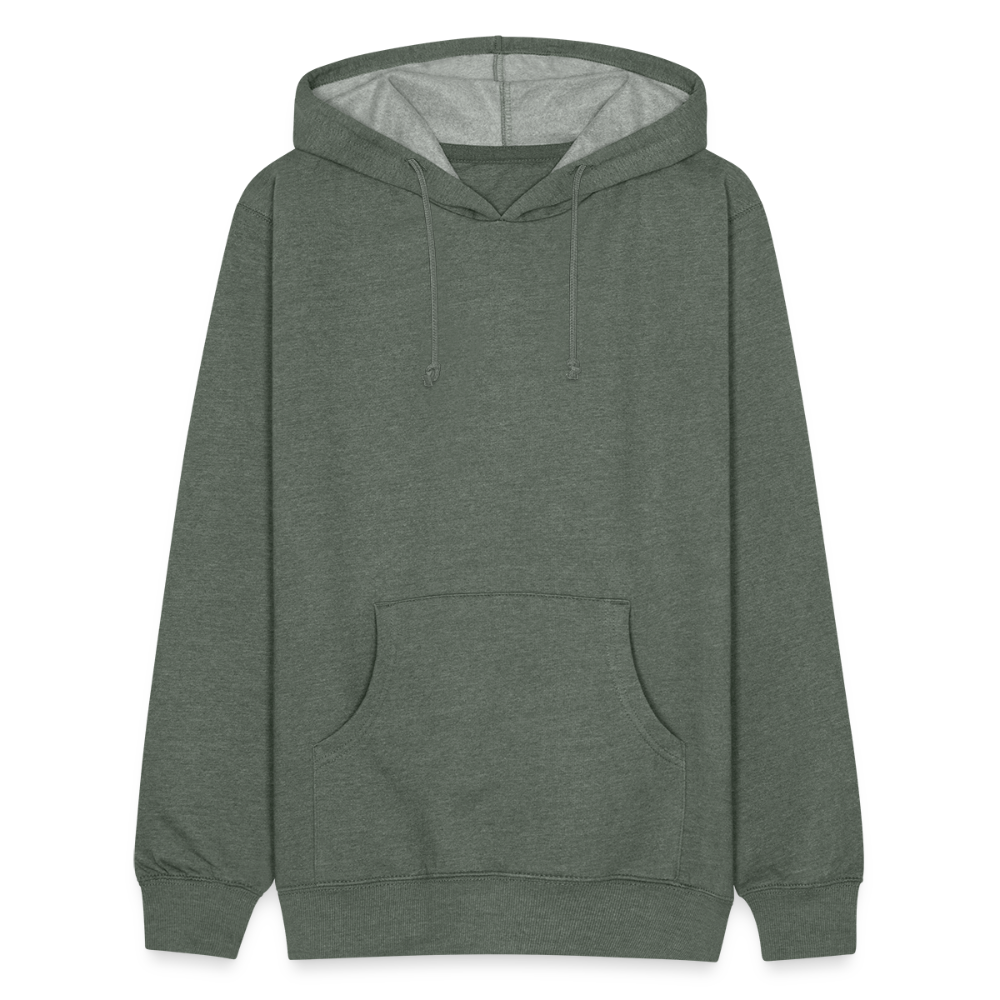 Customizable Unisex Organic Hoodie ADD YOUR OWN PHOTO, IMAGES, DESIGNS, QUOTES AND MORE - heather military green