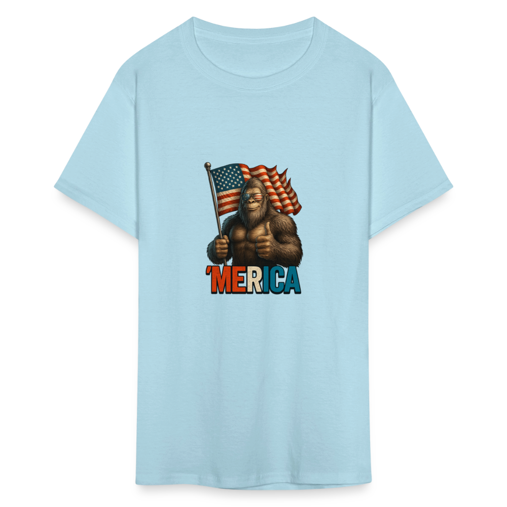 Thumbs Up Merica Big Foot 4th of July Funny and Patriotic Unisex Classic T-Shirt - powder blue