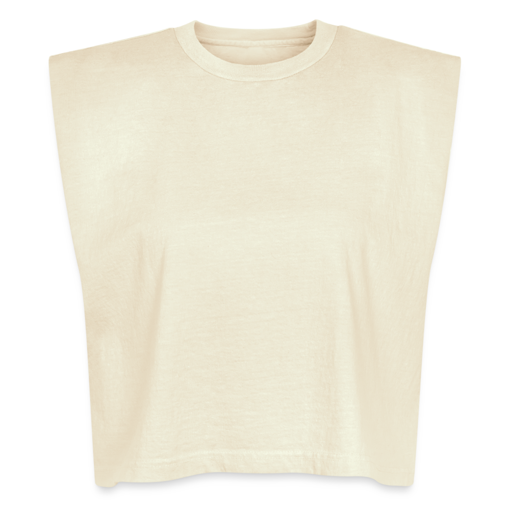Customizable American Apparel Women's Garment Dyed Muscle Tank ADD YOUR OWN PHOTO, IMAGES, DESIGNS, QUOTES AND MORE - faded cream