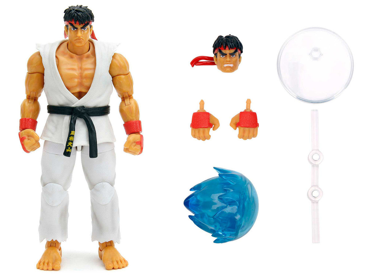 Ryu 6" Moveable Figure with Accessories and Alternate Head and Hands "Ultra Street Fighter II: The Final Challengers" (2017) Video Game model by Jada