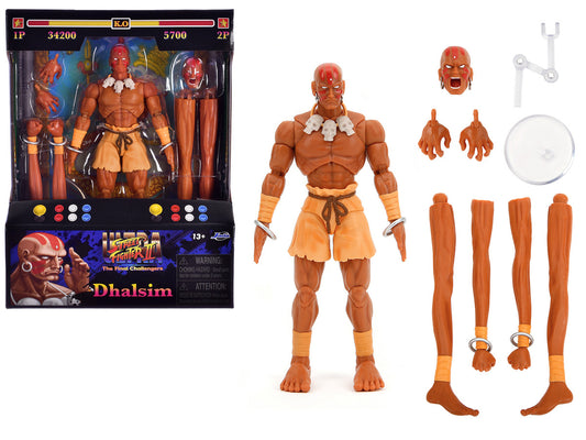 Dhalsim 6" Moveable Figure with Accessories and Alternate Head and Hands "Ultra Street Fighter II: The Final Challengers" (2017) Video Game model by Jada