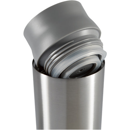 10.14 fl. oz. silver insulated stainless steel mug with screw cap
