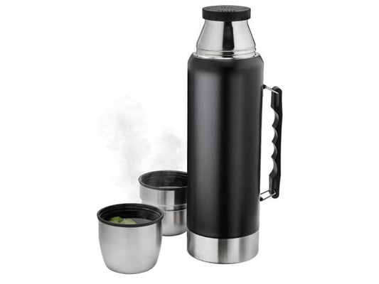 33.8 fl oz Insulated Stainless Steel Bottle Vacuum Flask with 2 Drinking Cups