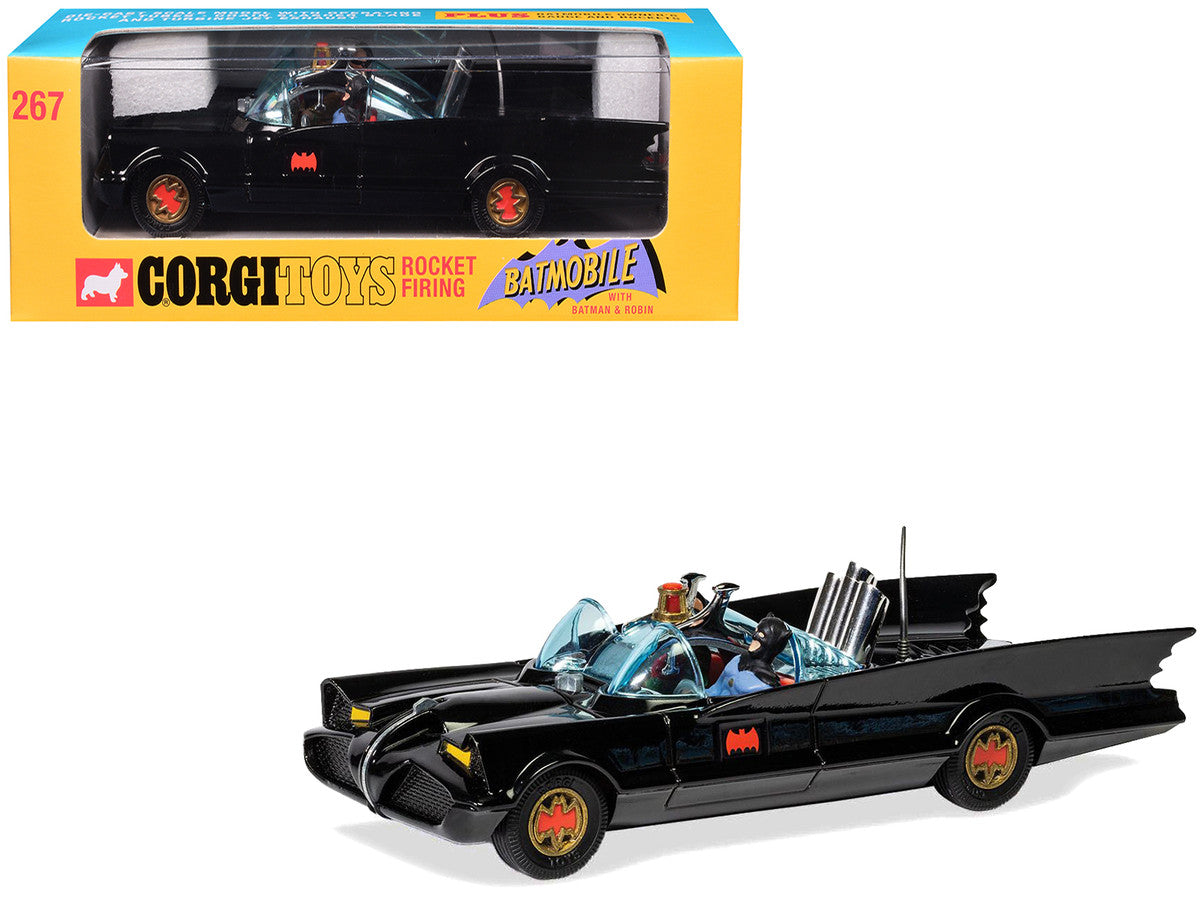 1966 Batmobile with Batman and Robin Figures "Batman" (1966-1968) Classic TV Series (#267 Reissue) Diecast Model Car by Corgi