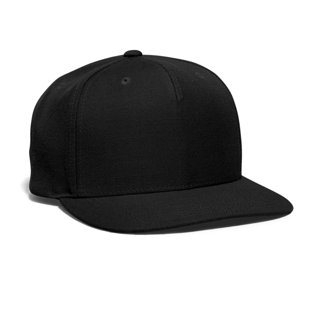 Customizable Snapback Baseball Cap add your own photos, images, designs, quotes, texts and more - black