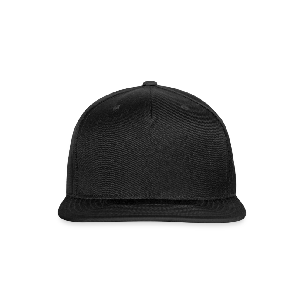 Customizable Snapback Baseball Cap add your own photos, images, designs, quotes, texts and more - black