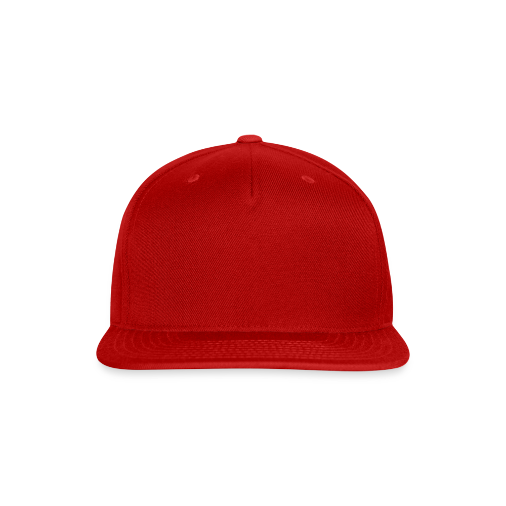 Customizable Snapback Baseball Cap add your own photos, images, designs, quotes, texts and more - red