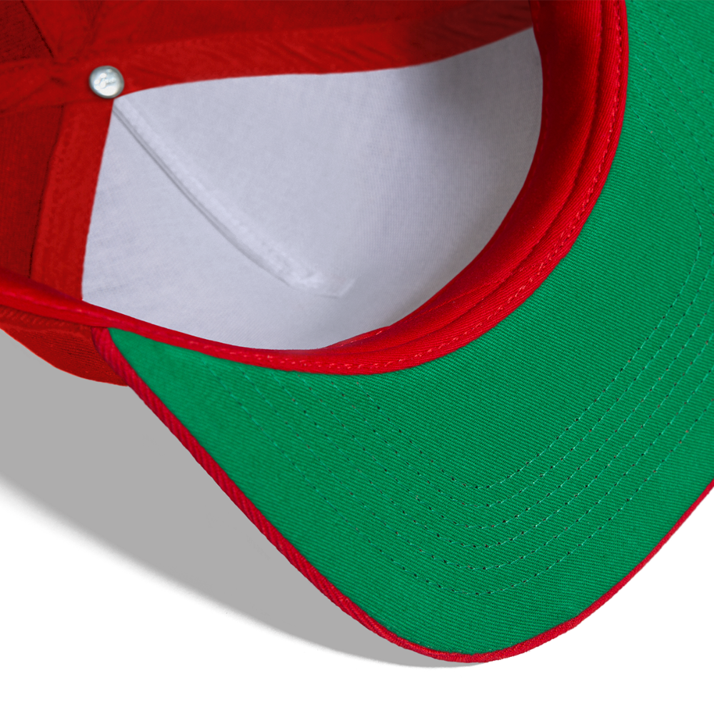 Customizable Snapback Baseball Cap add your own photos, images, designs, quotes, texts and more - red
