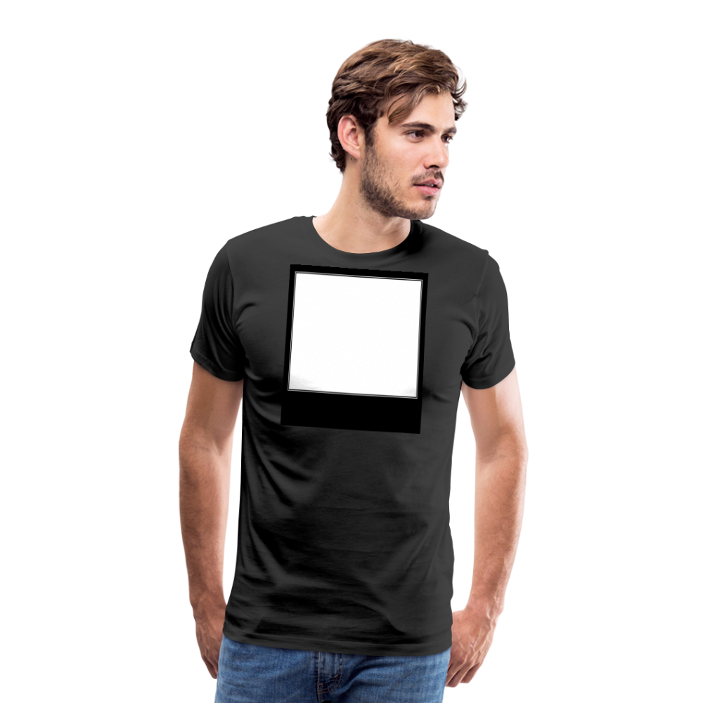 Customizable personalized Motivational/Demotivational Meme Caption Template Men's Premium T-Shirt add your own photos, images, designs, quotes, texts, memes, and more - black
