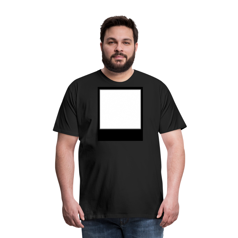 Customizable personalized Motivational/Demotivational Meme Caption Template Men's Premium T-Shirt add your own photos, images, designs, quotes, texts, memes, and more - black
