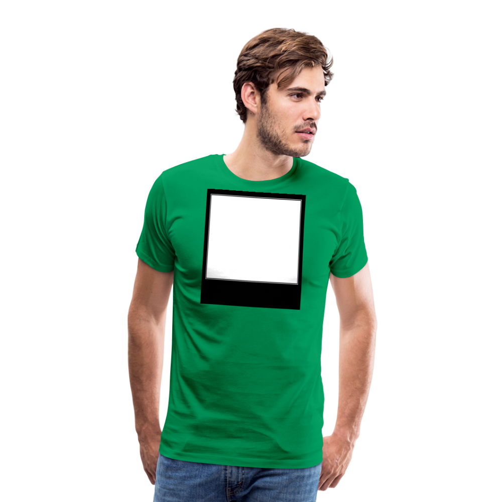 Customizable personalized Motivational/Demotivational Meme Caption Template Men's Premium T-Shirt add your own photos, images, designs, quotes, texts, memes, and more - kelly green