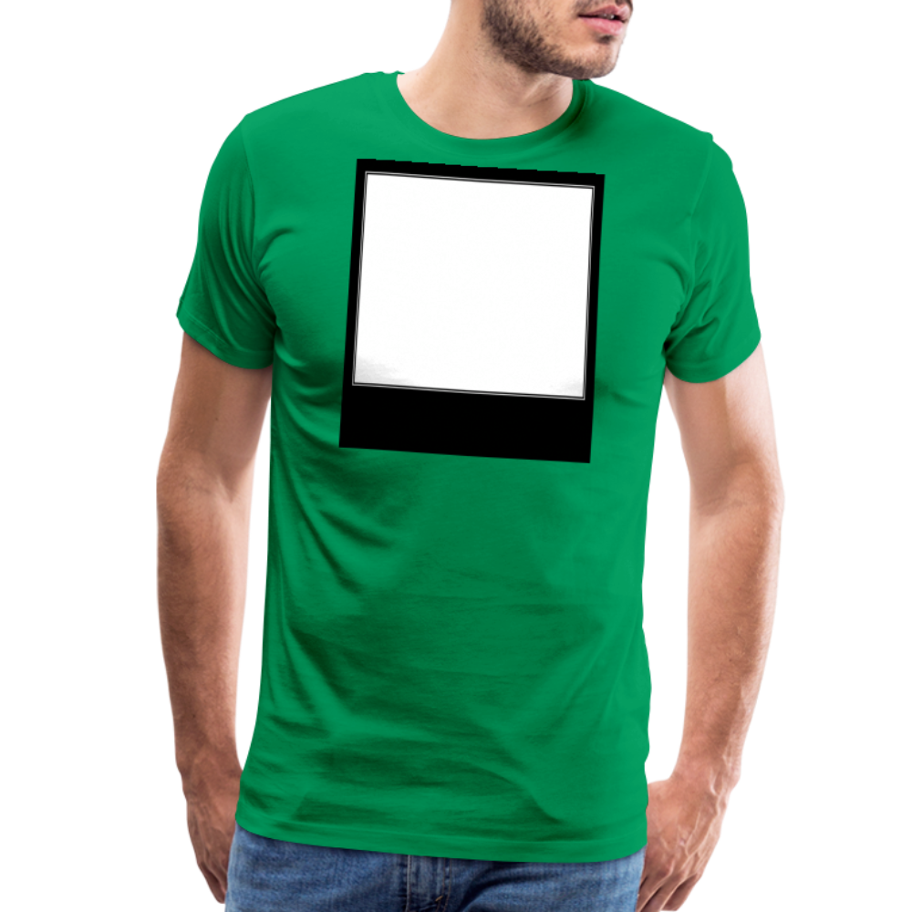 Customizable personalized Motivational/Demotivational Meme Caption Template Men's Premium T-Shirt add your own photos, images, designs, quotes, texts, memes, and more - kelly green