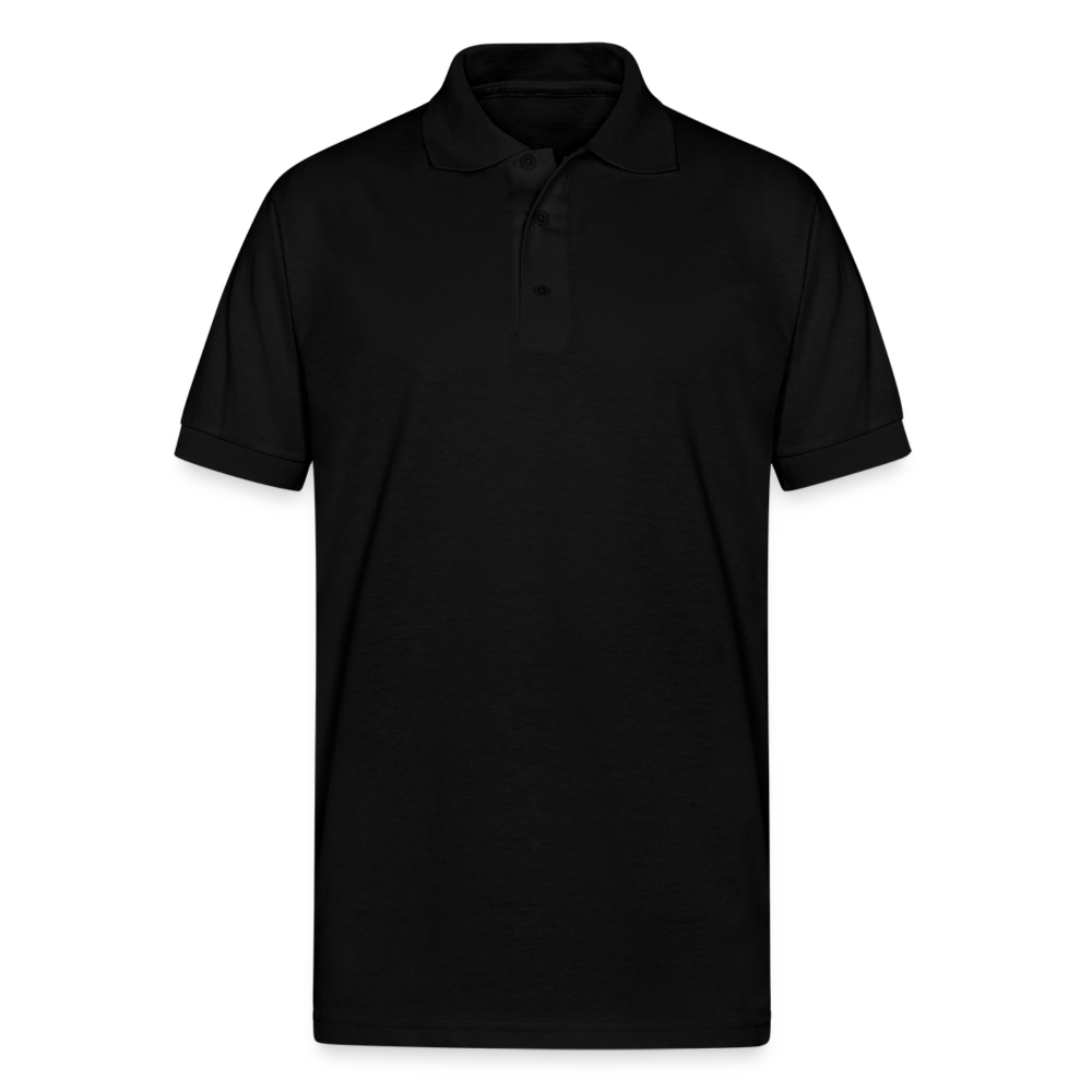 Customizable Gildan Men’s 50/50 Jersey Polo add your own photos, images, designs, quotes, texts and more - black