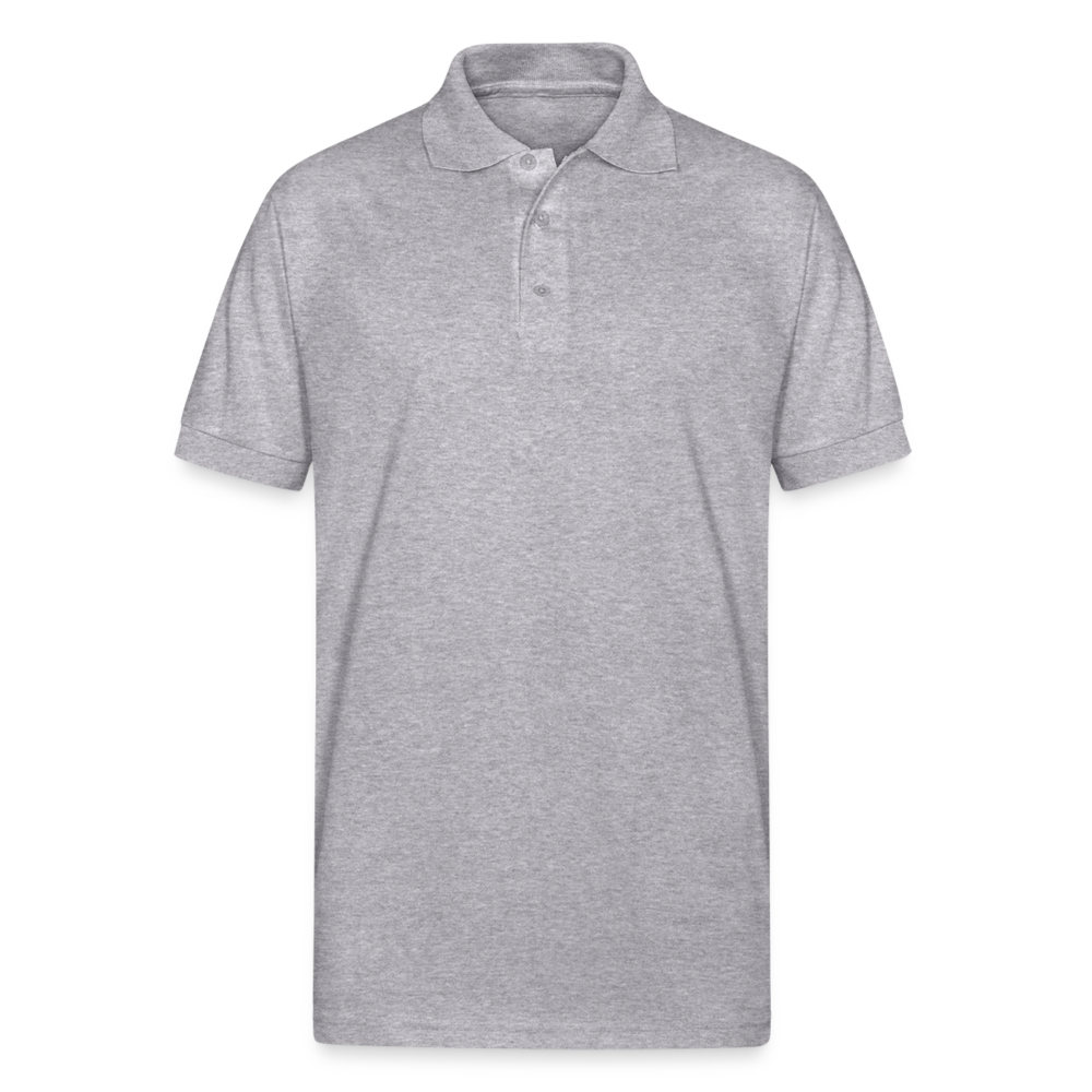 Customizable Gildan Men’s 50/50 Jersey Polo add your own photos, images, designs, quotes, texts and more - heather gray