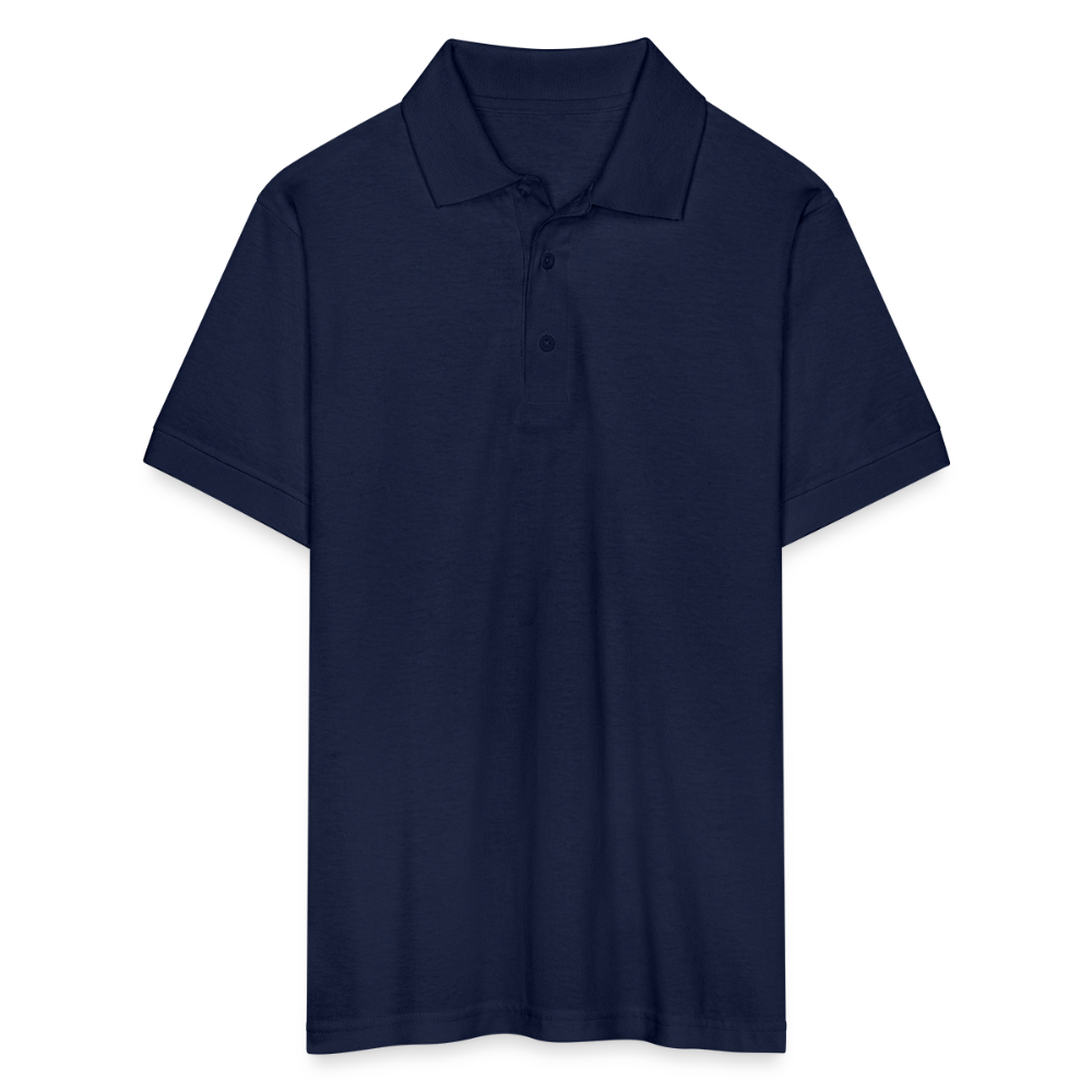 Customizable Gildan Men’s 50/50 Jersey Polo add your own photos, images, designs, quotes, texts and more - navy