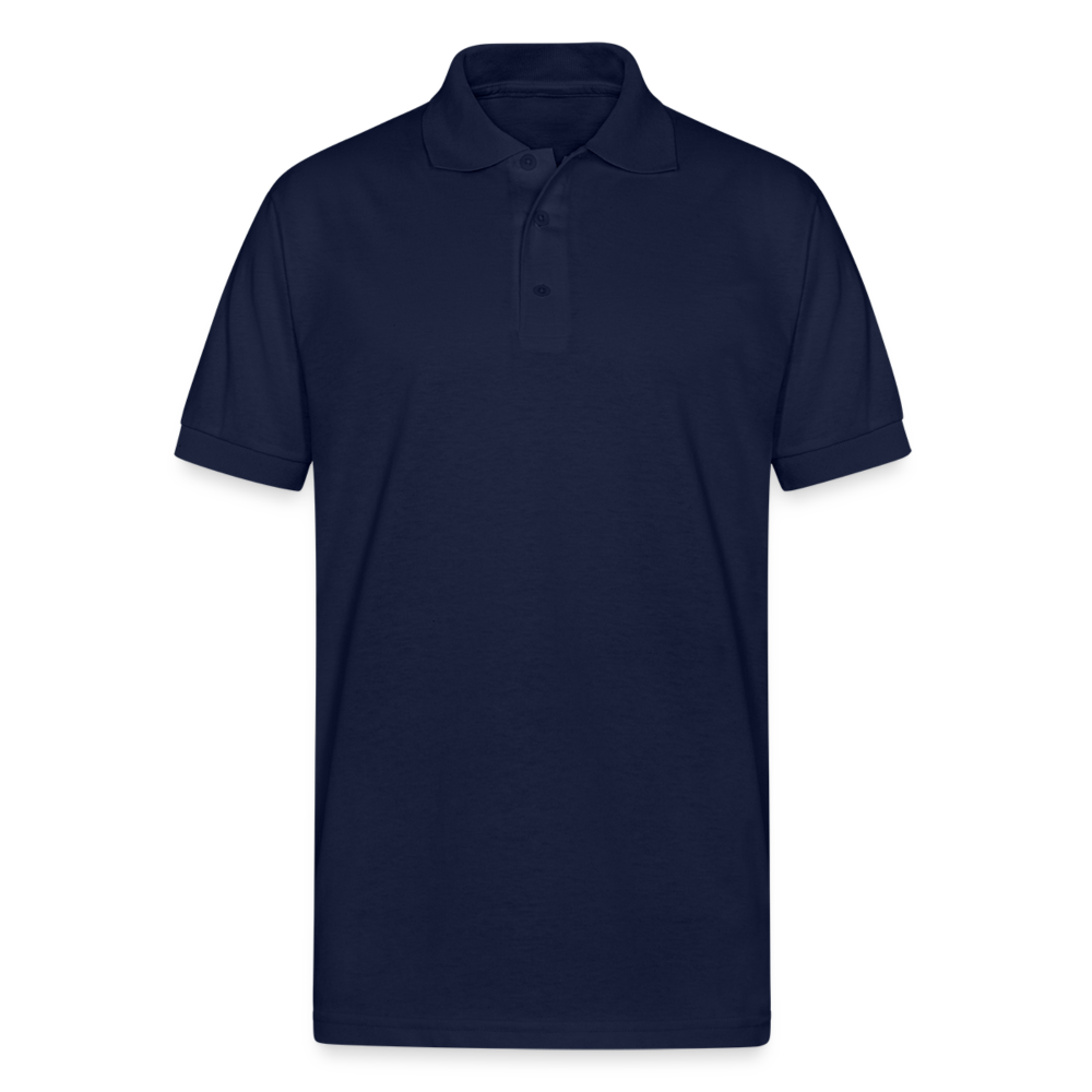Customizable Gildan Men’s 50/50 Jersey Polo add your own photos, images, designs, quotes, texts and more - navy
