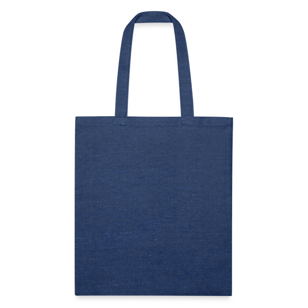 Customizable Recycled Tote Bag add your own photos, images, designs, quotes, texts and more - heather navy