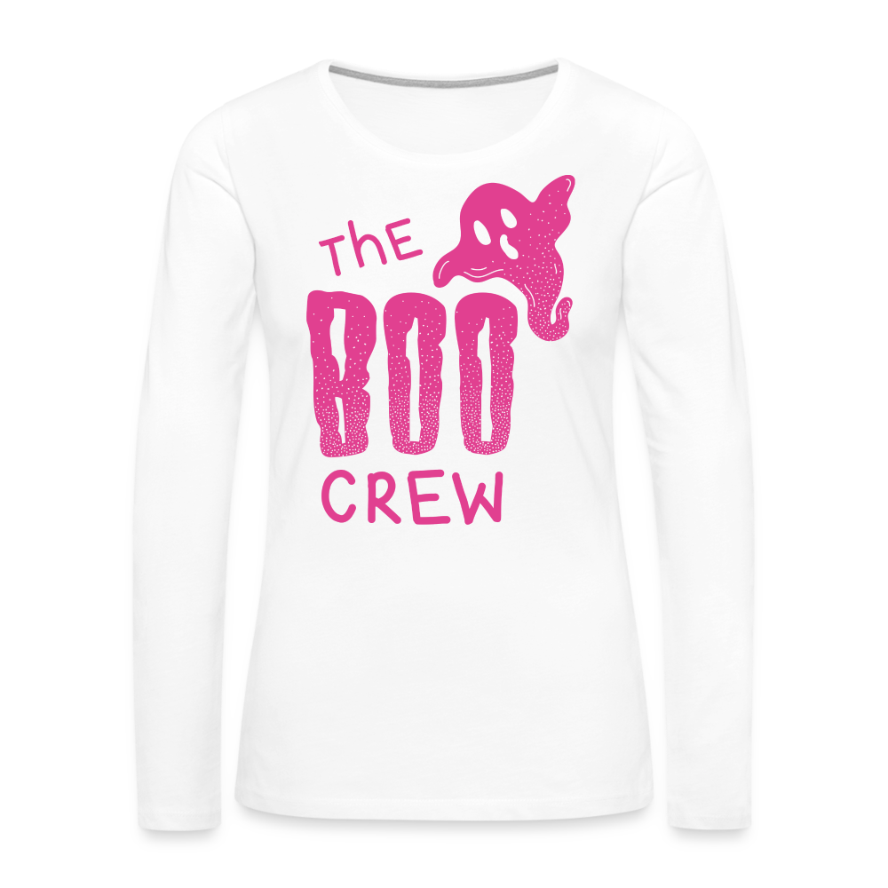The Boo Crew Women's Premium Long Sleeve T-Shirt - white