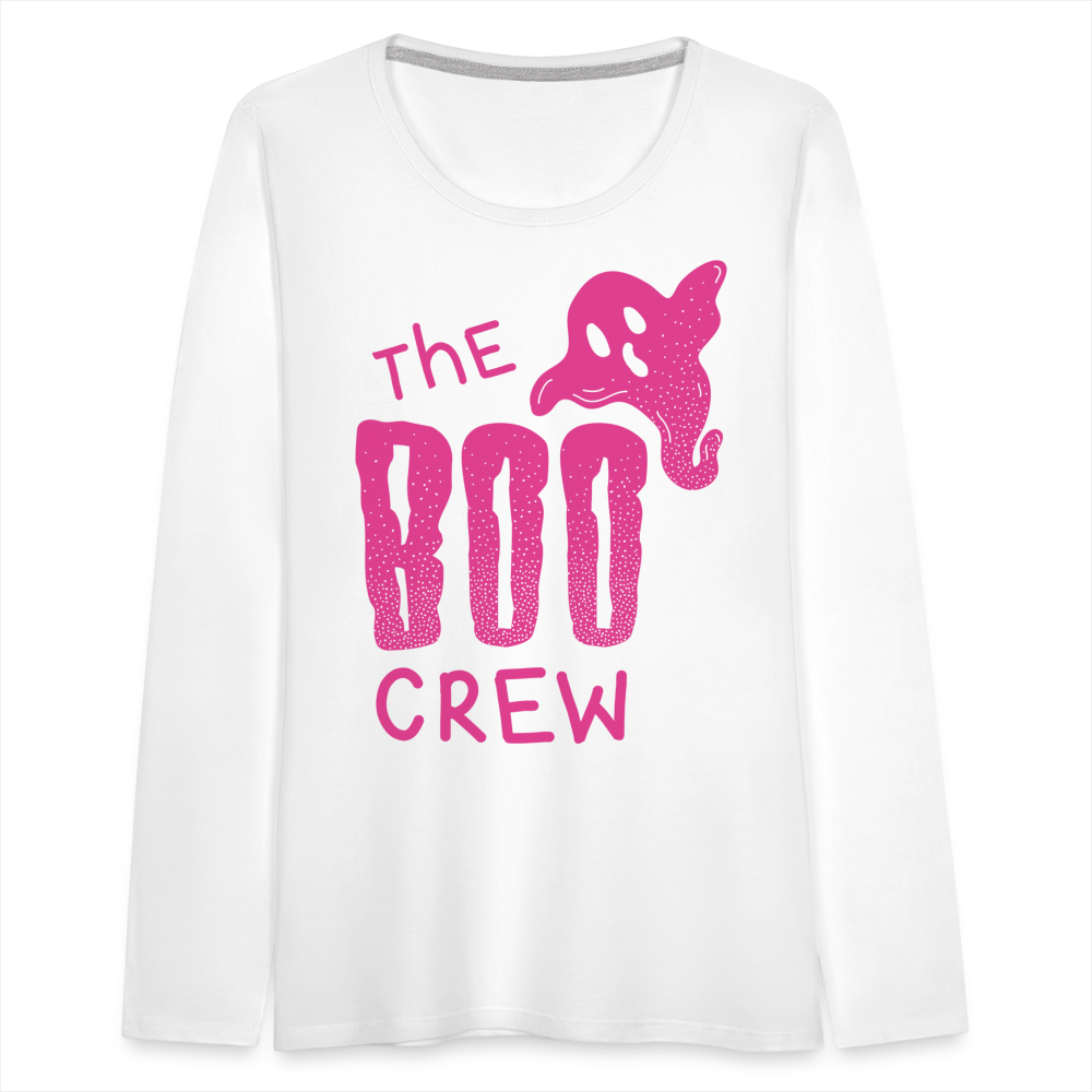 The Boo Crew Women's Premium Long Sleeve T-Shirt - white