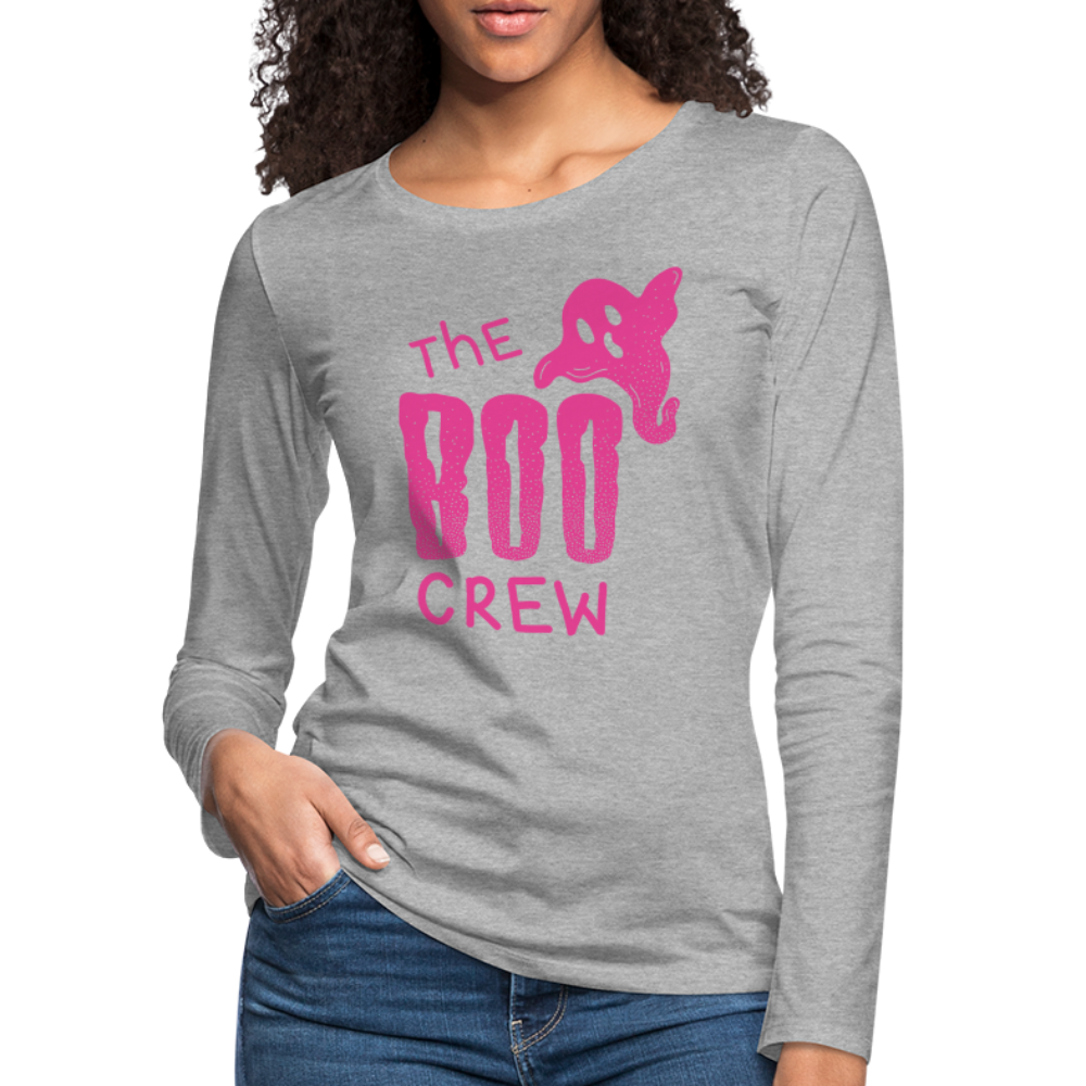 The Boo Crew Women's Premium Long Sleeve T-Shirt - heather gray