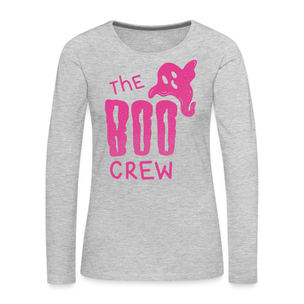 The Boo Crew Women's Premium Long Sleeve T-Shirt - heather gray