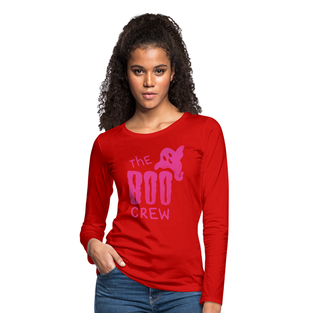 The Boo Crew Women's Premium Long Sleeve T-Shirt - red