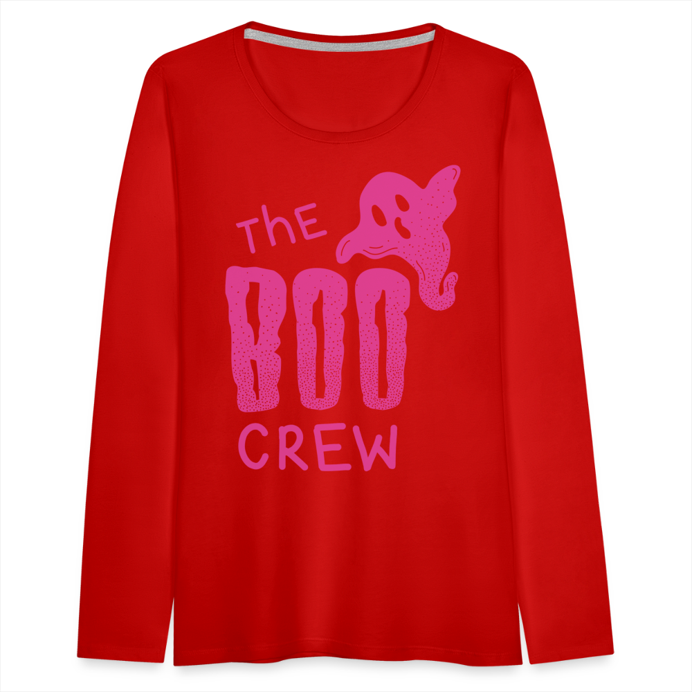 The Boo Crew Women's Premium Long Sleeve T-Shirt - red