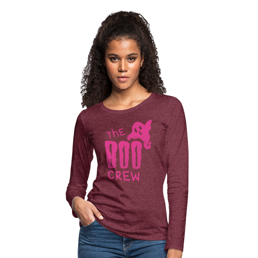 The Boo Crew Women's Premium Long Sleeve T-Shirt - heather burgundy