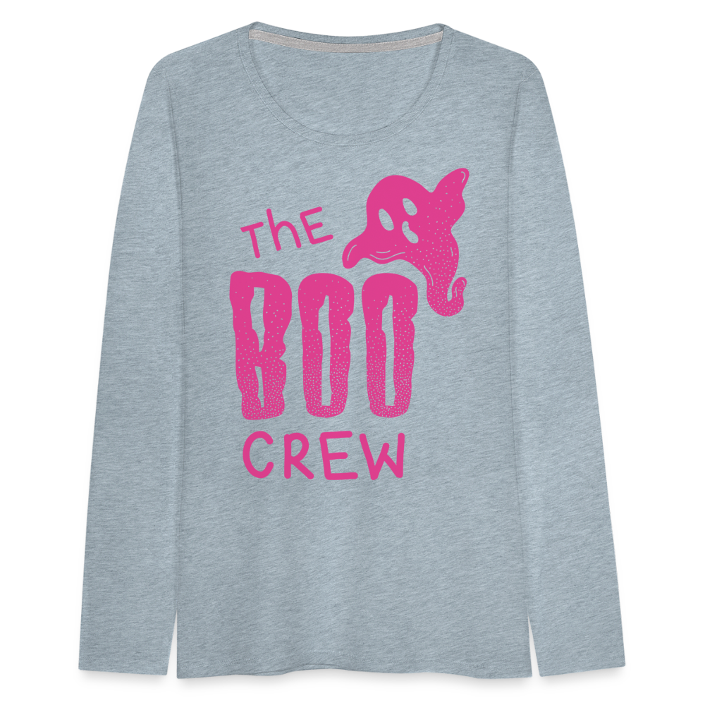 The Boo Crew Women's Premium Long Sleeve T-Shirt - heather ice blue