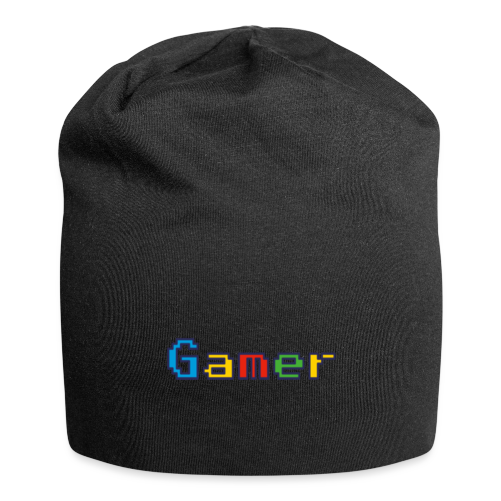 Gamer Retro Pixel Color Font For Video Game Gifts Jersey Beanie - black