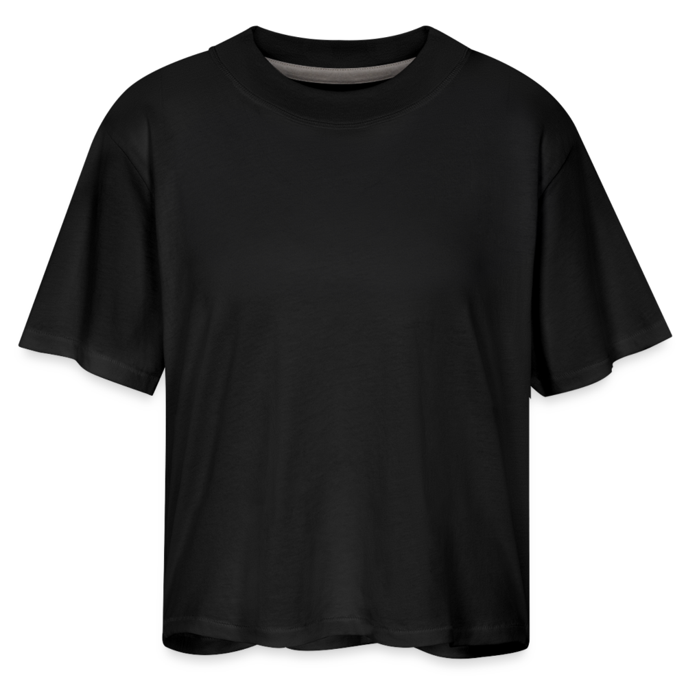 Customizable Women's Boxy Tee add your own photos, images, designs, quotes, texts and more - black