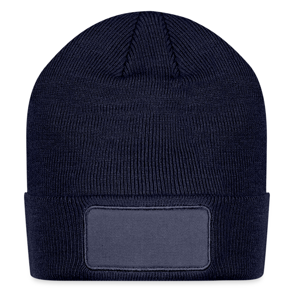 Customizable Patch Beanie add your own photos, images, designs, quotes, texts and more - navy