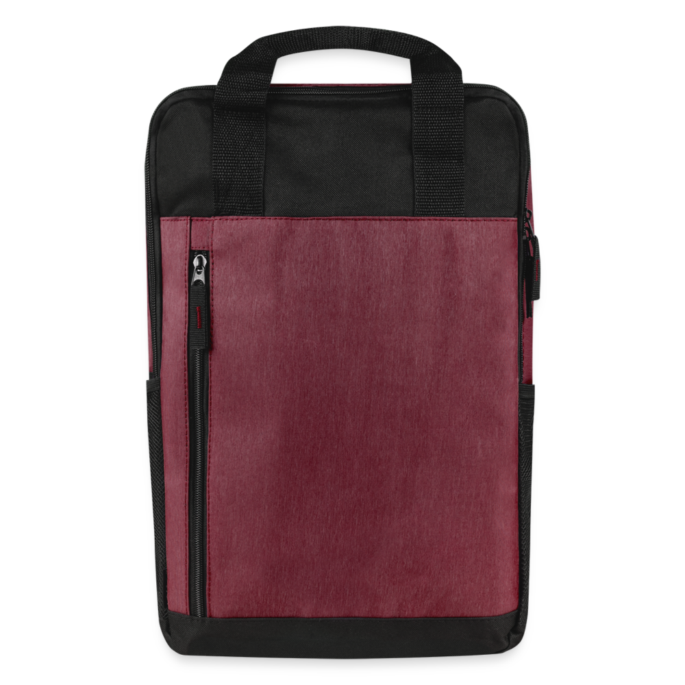 Customizable Laptop Backpack add your own photos, images, designs, quotes, texts and more - heather burgundy/black