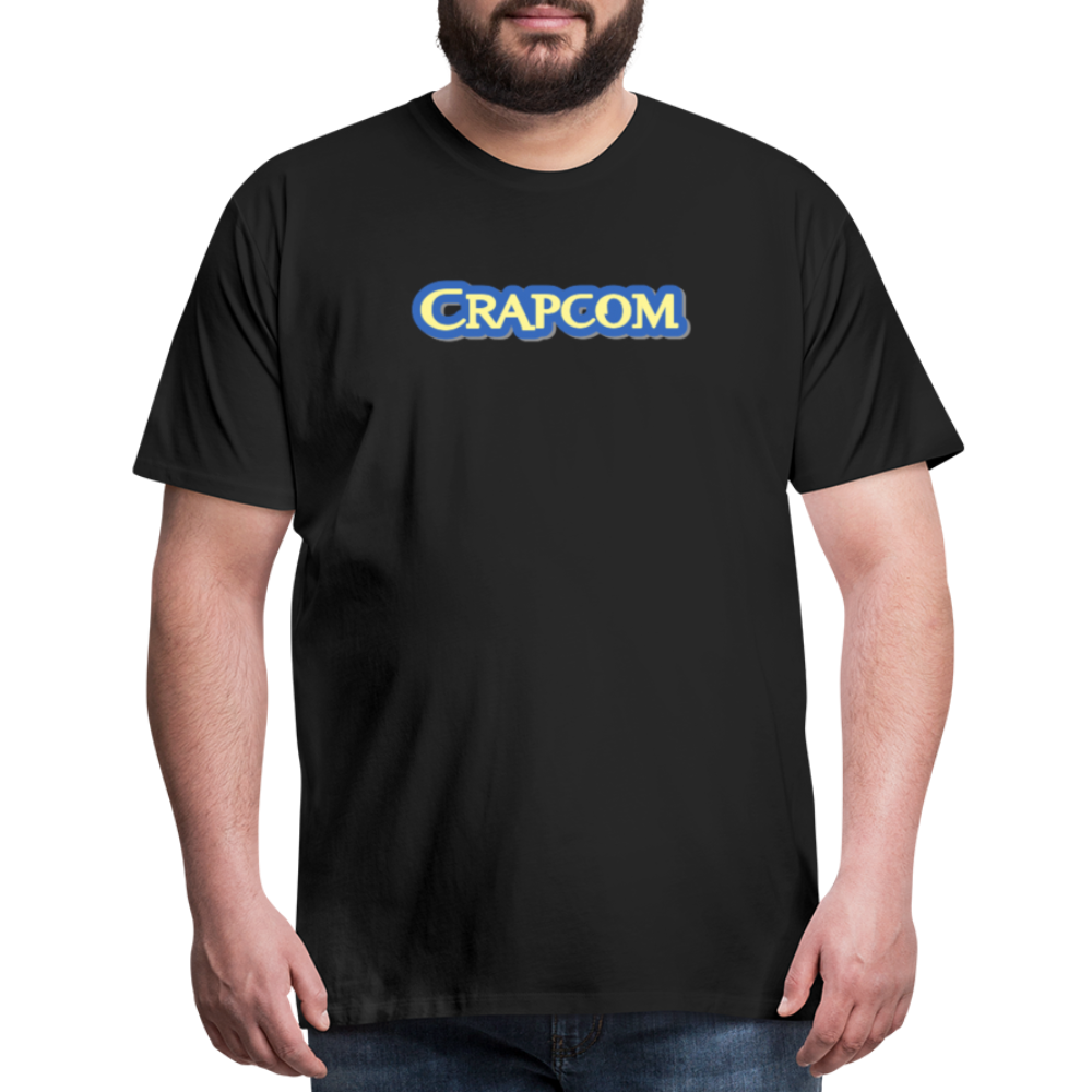 Crapcom funny parody Videogame Gift for Gamers & PC players Men's Premium T-Shirt - black