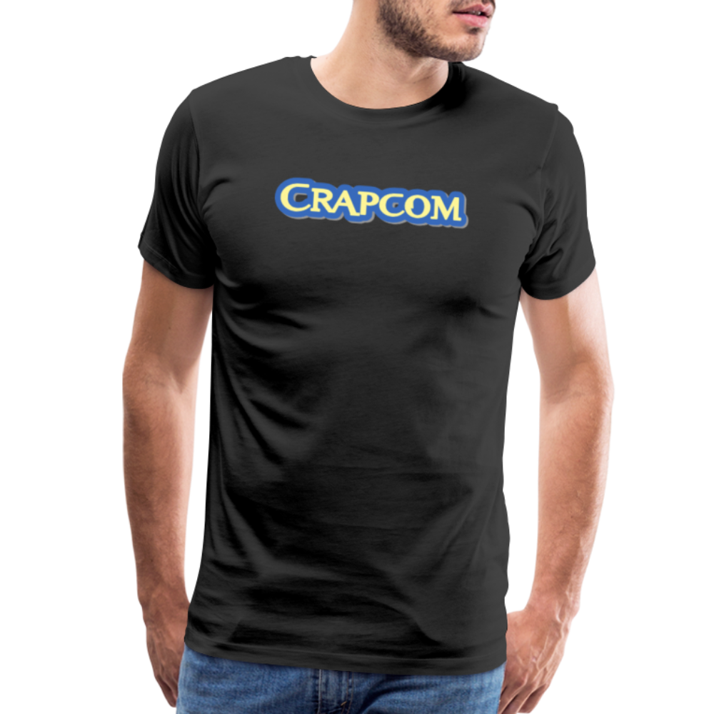 Crapcom funny parody Videogame Gift for Gamers & PC players Men's Premium T-Shirt - black